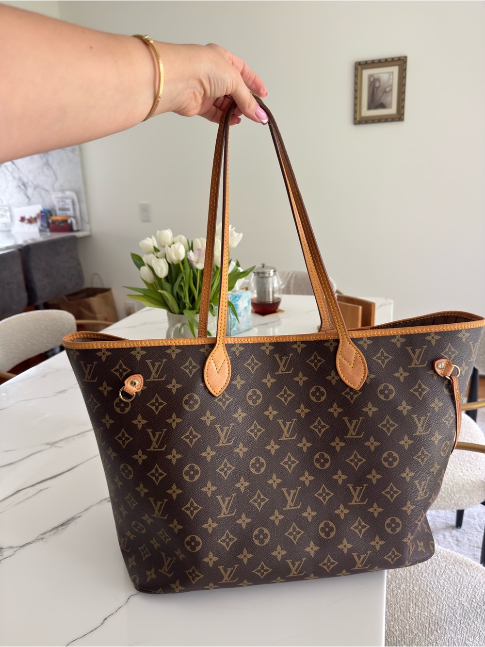 Louis Vuitton Brown Monogram Tote Bag